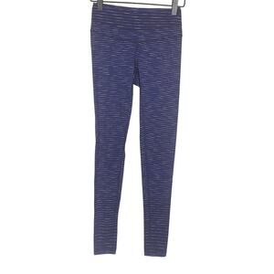 Lucy Heathered Navy Blue Full Length Legging Workout Pant Sz XS